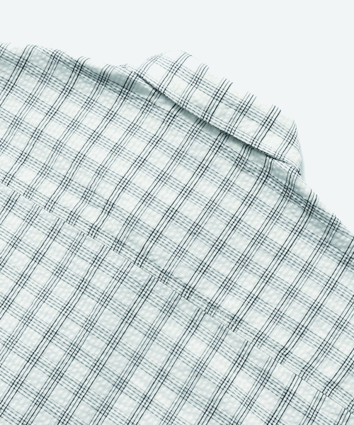 ADHOC（アドホック）の「男性ワンポケットチェック長袖シャツ (O-WHITE) (HC7LS01)（シャツ/ブラウス・メンズ・その他・100/105）」の5枚目の写真