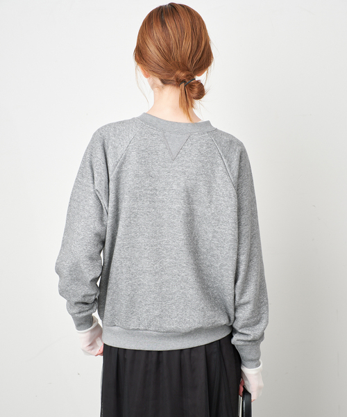 SLOBE IENA（スローブイエナ）の「MASON/メイソン SLOBE別注 ロゴスウェット（スウェット・レディース・サックスブルー/オレンジ/チャコールグレー・FREE）」の11枚目の写真