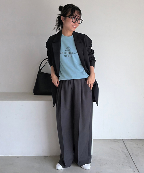 SLOBE IENA（スローブイエナ）の「MASON/メイソン SLOBE別注 ロゴスウェット（スウェット・レディース・サックスブルー/オレンジ/チャコールグレー・FREE）」の13枚目の写真