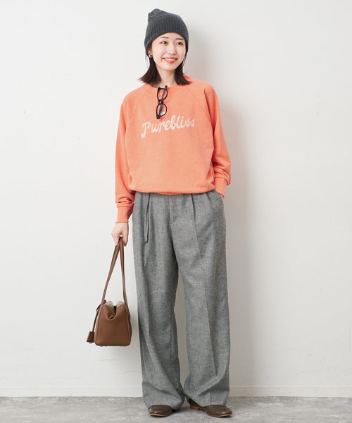 SLOBE IENA（スローブイエナ）の「MASON/メイソン SLOBE別注 ロゴスウェット（スウェット・レディース・サックスブルー/オレンジ/チャコールグレー・FREE）」の18枚目の写真