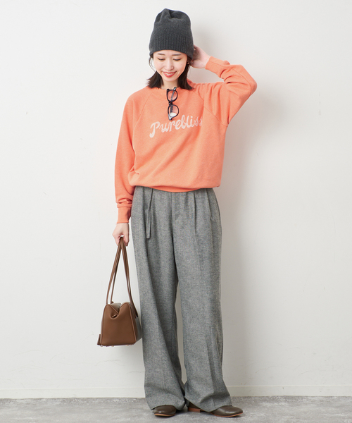 SLOBE IENA（スローブイエナ）の「MASON/メイソン SLOBE別注 ロゴスウェット（スウェット・レディース・サックスブルー/オレンジ/チャコールグレー・FREE）」の19枚目の写真