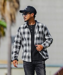 RTEG N/エスチェックロングシャツ
