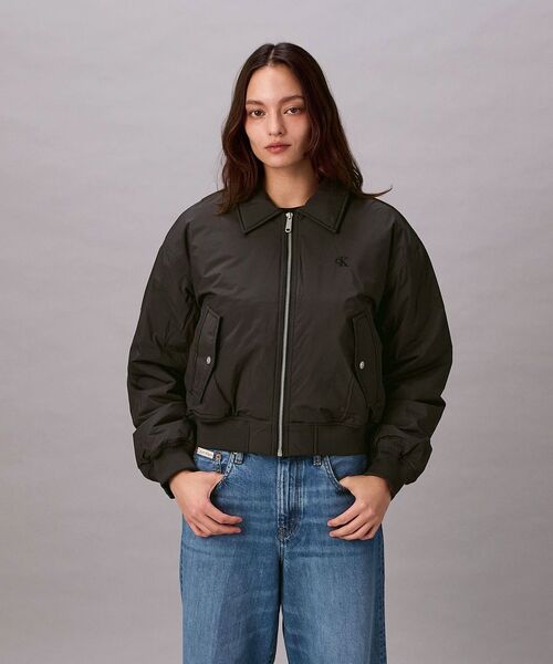 Calvin Klein(カルバン・クライン)の「【ブランド公式】パデッドボンバージャケット(ブルゾン・レディース・ブラック・M/S/XS)」の5枚目の写真