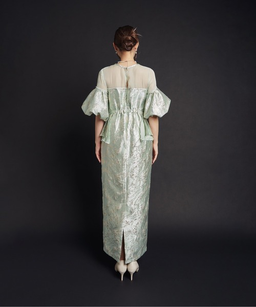 My shawty(マイシャウティー)の「jacquard off sholder dress(ドレス・レディース・イエロー/グリーン・FREE)」の17枚目の写真