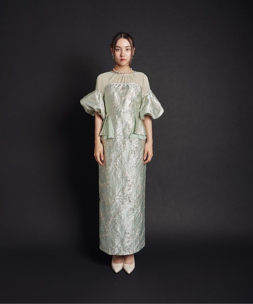 My shawty(マイシャウティー)の「jacquard off sholder dress(ドレス・レディース・イエロー/グリーン・FREE)」の15枚目の写真
