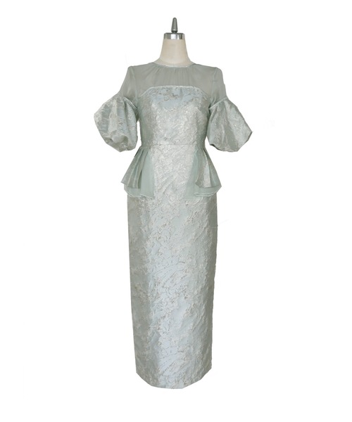 My shawty(マイシャウティー)の「jacquard off sholder dress(ドレス・レディース・イエロー/グリーン・FREE)」の9枚目の写真