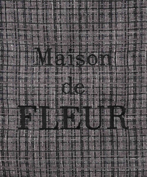 Maison de FLEUR(メゾンドフルール)の「ブランドロゴ刺繍ツイードスクエアトート(トートバッグ・レディース・ピンク/グレー・FREE)」の18枚目の写真