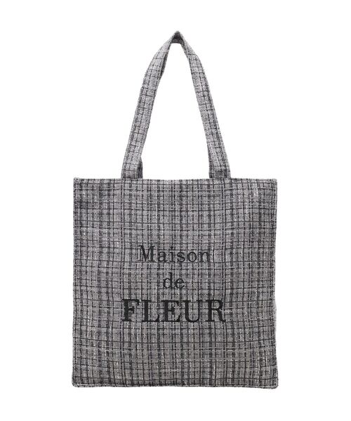 Maison de FLEUR(メゾンドフルール)の「ブランドロゴ刺繍ツイードスクエアトート(トートバッグ・レディース・ピンク/グレー・FREE)」の17枚目の写真