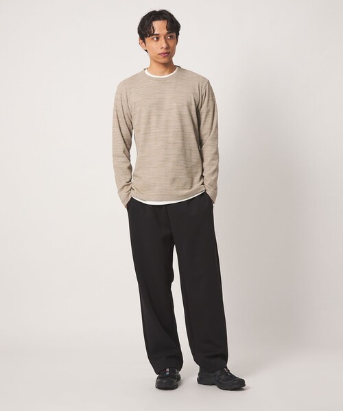 A DAY IN THE LIFE UNITED ARROWS(アデイインザライフユナイテッドアローズ)の「ドビーワッフル レイヤード ジャストカットソー<A DAY IN THE LIFE>(Tシャツ/カットソー・メンズ・ベージュ/ネイビー/ダークグレー/ライトグレー・L/S/M)」の6枚目の写真