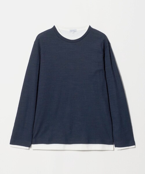 A DAY IN THE LIFE UNITED ARROWS(アデイインザライフユナイテッドアローズ)の「ドビーワッフル レイヤード ジャストカットソー<A DAY IN THE LIFE>(Tシャツ/カットソー・メンズ・ベージュ/ネイビー/ダークグレー/ライトグレー・L/S/M)」の14枚目の写真