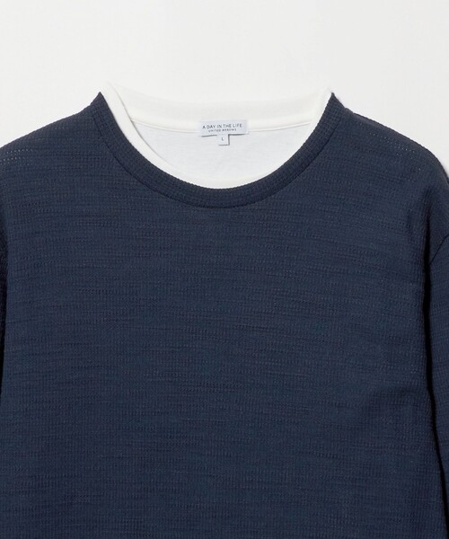 A DAY IN THE LIFE UNITED ARROWS(アデイインザライフユナイテッドアローズ)の「ドビーワッフル レイヤード ジャストカットソー<A DAY IN THE LIFE>(Tシャツ/カットソー・メンズ・ベージュ/ネイビー/ダークグレー/ライトグレー・L/S/M)」の16枚目の写真