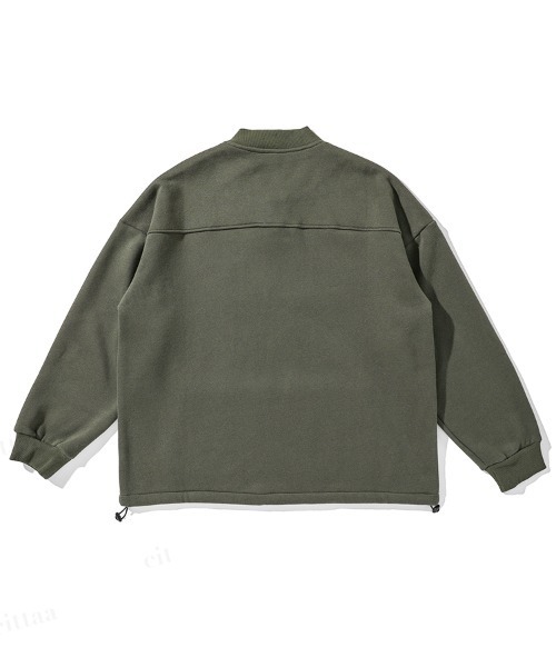 Dalfwin(ダールフィン)の「WLGTパッチロゴ裾ドローストリングヘンリーネックスウェット(スウェット・レディース・グレー/アーミー・FREE)」の18枚目の写真