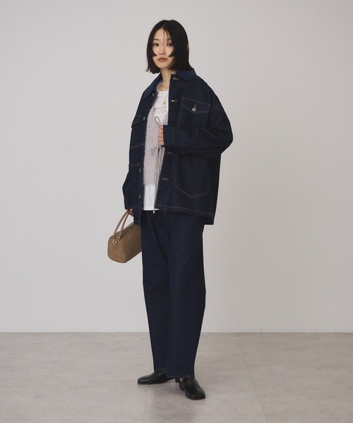 AMERICAN HOLIC（アメリカンホリック）の「ストレートデニムパンツ（デニムパンツ・レディース・インディゴブルー/ワンウォッシュ・L/M/S）」の10枚目の写真