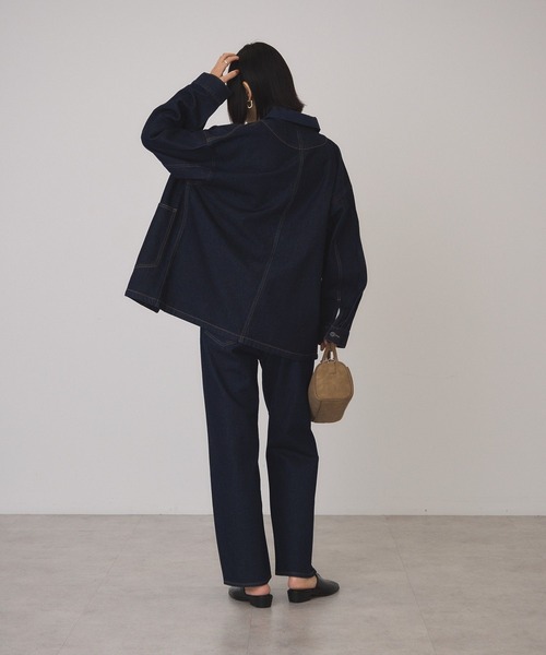 AMERICAN HOLIC（アメリカンホリック）の「ストレートデニムパンツ（デニムパンツ・レディース・インディゴブルー/ワンウォッシュ・L/M/S）」の12枚目の写真
