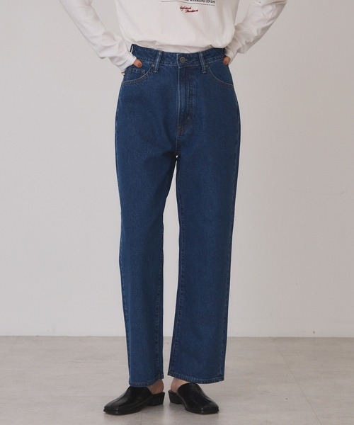 AMERICAN HOLIC（アメリカンホリック）の「ストレートデニムパンツ（デニムパンツ・レディース・インディゴブルー/ワンウォッシュ・L/M/S）」の18枚目の写真