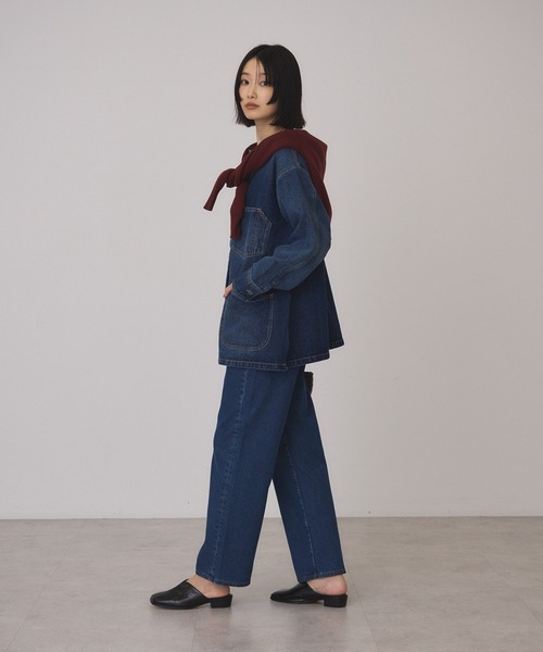 AMERICAN HOLIC（アメリカンホリック）の「ストレートデニムパンツ（デニムパンツ・レディース・インディゴブルー/ワンウォッシュ・L/M/S）」の6枚目の写真
