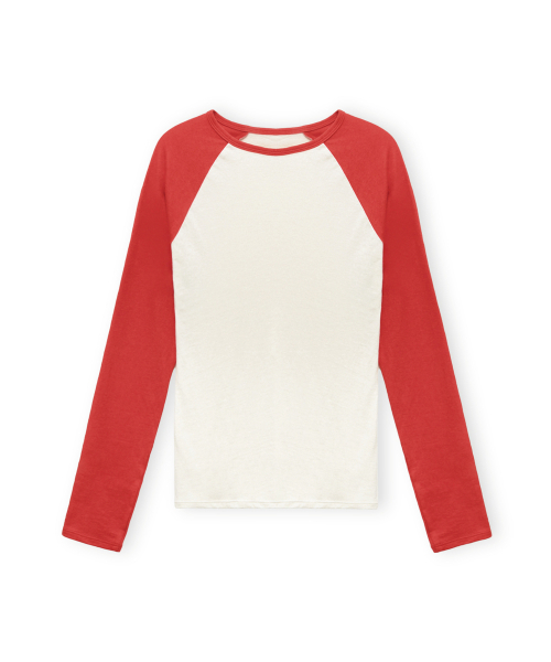BROWNYARD(ブラウンヤード)の「W ラグラン ロングスリーブ, レッド(Tシャツ/カットソー・レディース・その他・2)」の1枚目の写真
