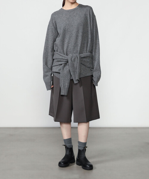 Morris & Sons(モリスアンドサンズ)の「MORRIS & SONS | 2タック ショートパンツ WOMEN(その他パンツ・レディース・ブラウン/グレー・0/1)」の14枚目の写真