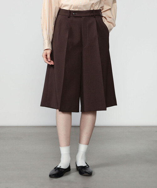 Morris & Sons(モリスアンドサンズ)の「MORRIS & SONS | 2タック ショートパンツ WOMEN(その他パンツ・レディース・ブラウン/グレー・0/1)」の15枚目の写真