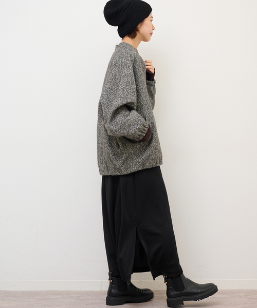 JOURNAL STANDARD relume(ジャーナルスタンダード レリューム)の「《WEB限定追加》尾州ウールヘリンボンジップブルゾン(その他アウター・レディース・チャコールグレー・FREE)」の5枚目の写真