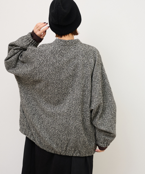 JOURNAL STANDARD relume(ジャーナルスタンダード レリューム)の「《WEB限定追加》尾州ウールヘリンボンジップブルゾン(その他アウター・レディース・チャコールグレー・FREE)」の9枚目の写真