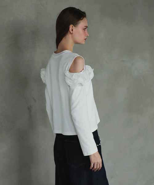 MERAKI(メラキ)の「ロングスリーブオフショルトップス(その他トップス・レディース・ブラック系その他/ブラック/ホワイト・FREE)」の15枚目の写真