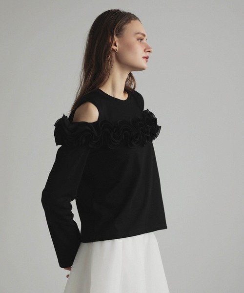 MERAKI(メラキ)の「ロングスリーブオフショルトップス(その他トップス・レディース・ブラック系その他/ブラック/ホワイト・FREE)」の16枚目の写真
