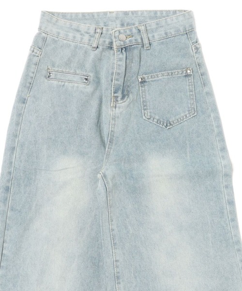 Ritzy(リッツィー)の「ハイウエスト・ワイドデニムパンツ(デニムパンツ・レディース・ブルー・LARGE/MEDIUM)」の6枚目の写真