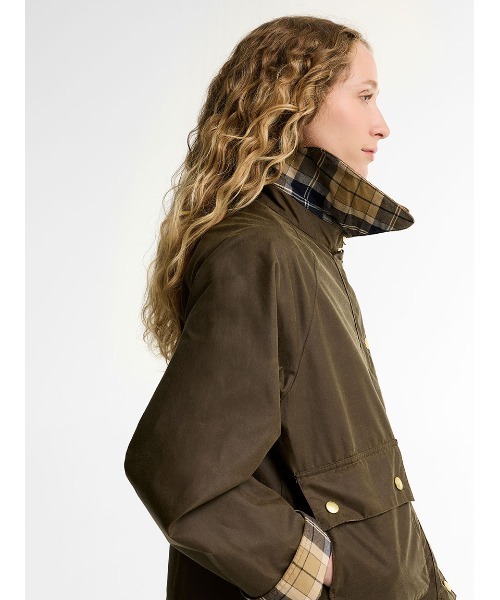 Barbour（バブアー）の「【SPEY / スペイ】Icons ワックス ジャケット（レディース）（ブルゾン・レディース・ベージュ/ネイビー・8/10）」の6枚目の写真