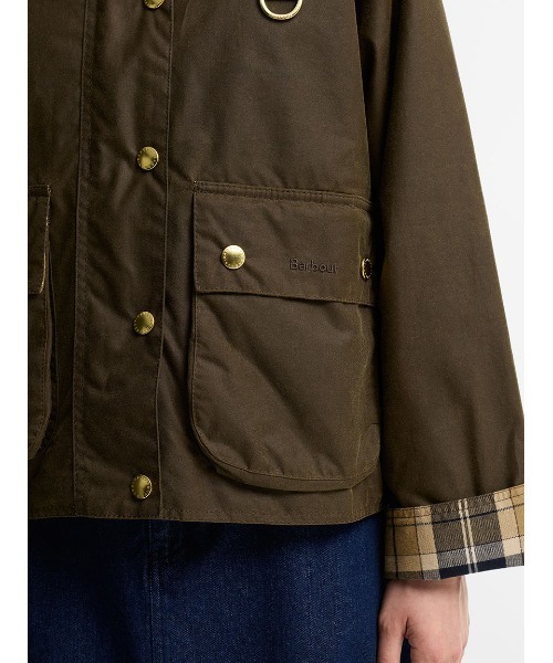 Barbour（バブアー）の「【SPEY / スペイ】Icons ワックス ジャケット（レディース）（ブルゾン・レディース・ベージュ/ネイビー・8/10）」の8枚目の写真