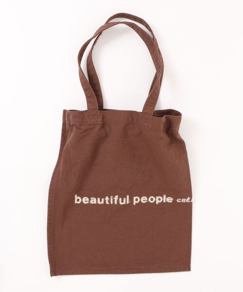 beautiful people(ビューティフルピープル)の「beautiful people brushed logo tote bag(トートバッグ・レディース・ブラック/ブラウン/オフホワイト・FREE)」の5枚目の写真