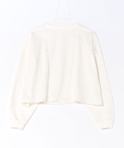 HANES(ヘインズ)の「【HANES/ヘインズ】【独自製法で生み出したこだわりの白】SHIRO for HER クロップドワイドロンT クルーネック シンプル 無地 クリーン ブラインドステッチ(Tシャツ/カットソー・レディース・ホワイト・FREE)」の2枚目の写真
