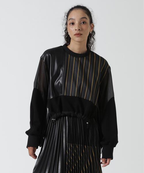 UN3D./アンスリード/LEATHER PATCHWORK TOP（Tシャツ/カットソー 