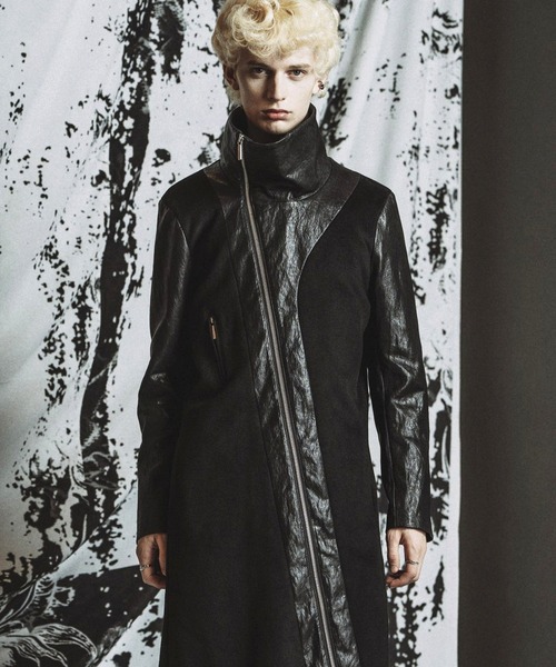 NO ID.】High Collar Zip Coat / ハイカラー ジップ コート（モッズ