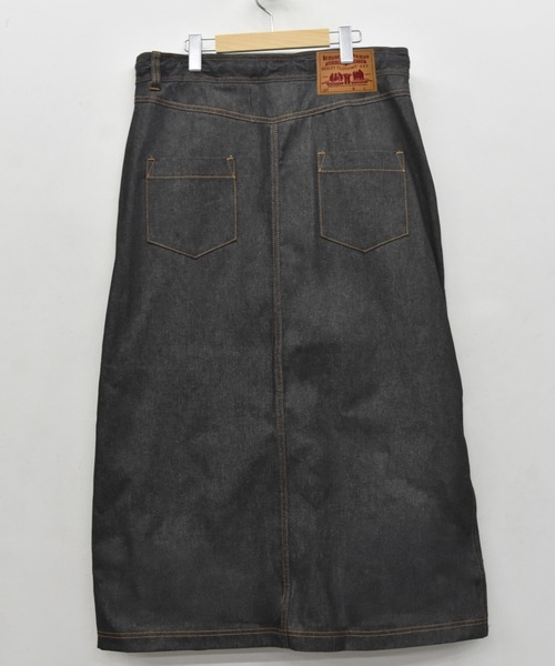 BEDSIDEDRAMA(ベットサイドドラマ)の「bedsidedrama/ベッドサイドドラマ/WRAP JEANS APRON(スカート・レディース・インディゴブルー/ブラック・1)」の8枚目の写真