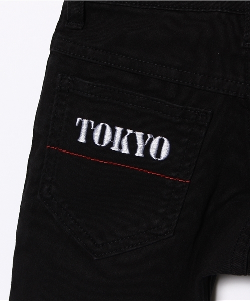 CHUBBYGANG(チャビーギャング)の「ストレッチツイルスキニーハーフカラーパンツ(その他パンツ・キッズ・イエロー/ピンク/ブラック・110/130/100/120)」の8枚目の写真