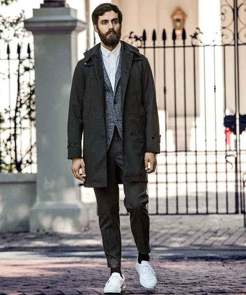 ESSENTIAL GARMENT MEN'S BIGI（エッセンシャルガーメントメンズビギ）の「【2016-17 A/W新作】ストレッチイージースラックス T/R（その他パンツ・メンズ・ネイビー/チャコールグレー・S/M）」の6枚目の写真