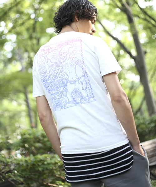 Denime（ドゥニーム）の「サブライムプリントＴシャツ【Denime×Sublime】：Mens（Tシャツ/カットソー・メンズ・ホワイト/ブラック・LARGE/SMALL/MEDIUM/X-LARGE）」の17枚目の写真