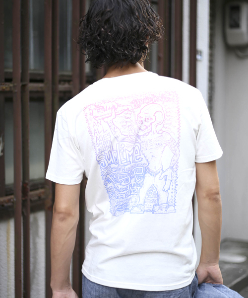 Denime（ドゥニーム）の「サブライムプリントＴシャツ【Denime×Sublime】：Mens（Tシャツ/カットソー・メンズ・ホワイト/ブラック・LARGE/SMALL/MEDIUM/X-LARGE）」の22枚目の写真