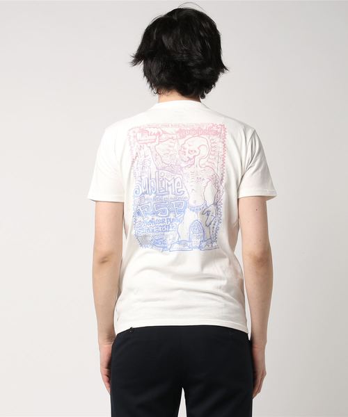 Denime（ドゥニーム）の「サブライムプリントＴシャツ【Denime×Sublime】：Mens（Tシャツ/カットソー・メンズ・ホワイト/ブラック・LARGE/SMALL/MEDIUM/X-LARGE）」の4枚目の写真