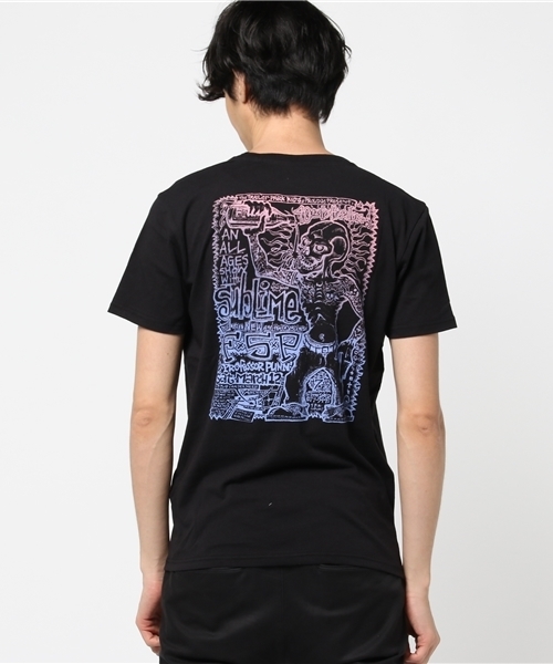 Denime（ドゥニーム）の「サブライムプリントＴシャツ【Denime×Sublime】：Mens（Tシャツ/カットソー・メンズ・ホワイト/ブラック・LARGE/SMALL/MEDIUM/X-LARGE）」の3枚目の写真