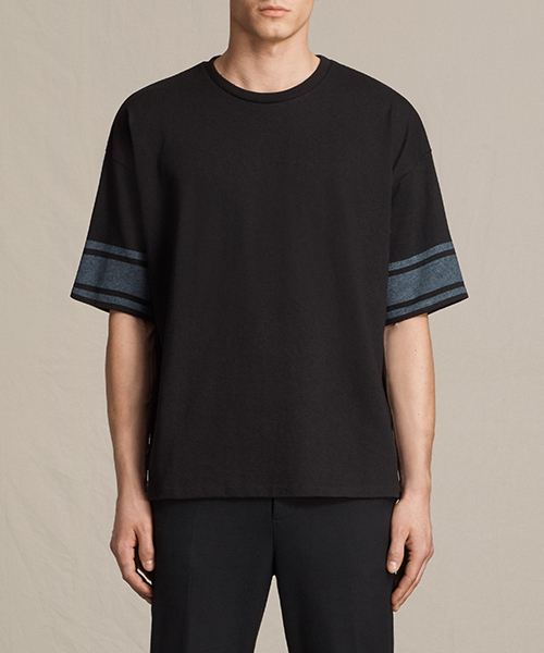 ALLSAINTS（オールセインツ）の「GOSFORD CREW T-SHIRT（Tシャツ/カットソー・メンズ・ホワイト/ダークブラック・SMALL/LARGE/MEDIUM/X-SMALL）」の2枚目の写真