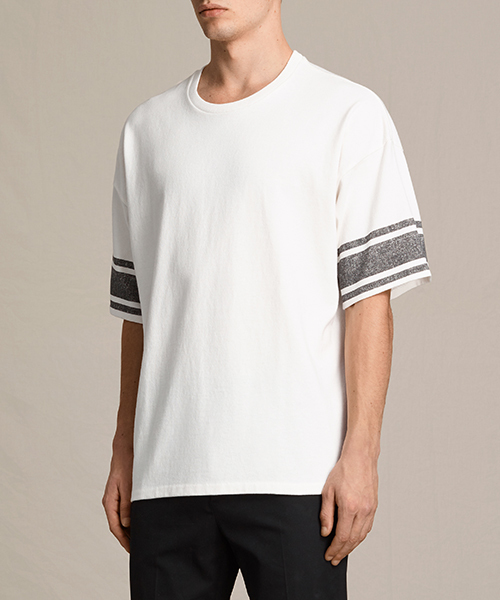 ALLSAINTS（オールセインツ）の「GOSFORD CREW T-SHIRT（Tシャツ/カットソー・メンズ・ホワイト/ダークブラック・SMALL/LARGE/MEDIUM/X-SMALL）」の8枚目の写真