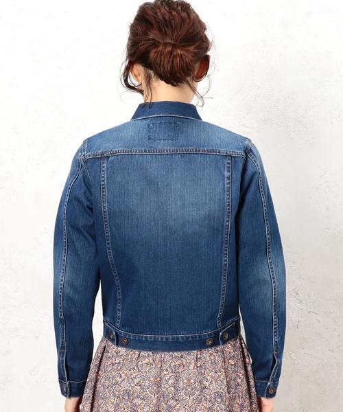 green label relaxing(グリーンレーベルリラクシング)の「CB FREE-LITCH Gジャン(デニムジャケット・レディース・ネイビー/ライトブルー・40/36/38)」の9枚目の写真