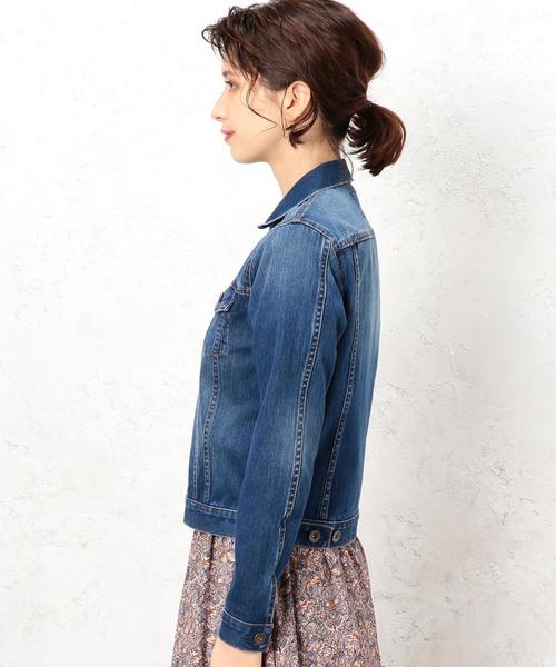 green label relaxing(グリーンレーベルリラクシング)の「CB FREE-LITCH Gジャン(デニムジャケット・レディース・ネイビー/ライトブルー・40/36/38)」の11枚目の写真