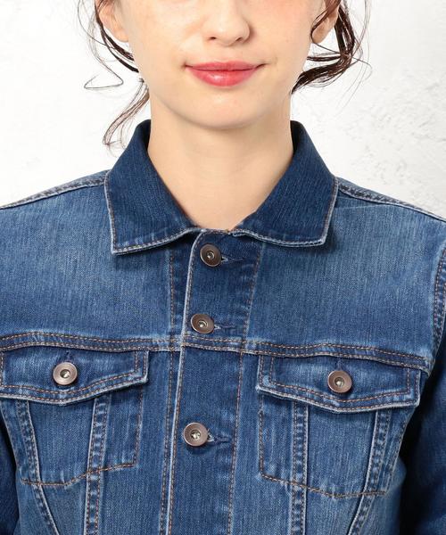 green label relaxing(グリーンレーベルリラクシング)の「CB FREE-LITCH Gジャン(デニムジャケット・レディース・ネイビー/ライトブルー・40/36/38)」の13枚目の写真