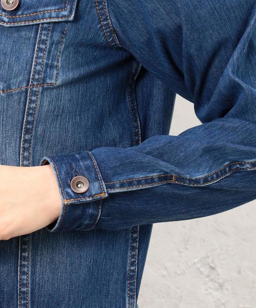 green label relaxing(グリーンレーベルリラクシング)の「CB FREE-LITCH Gジャン(デニムジャケット・レディース・ネイビー/ライトブルー・40/36/38)」の14枚目の写真
