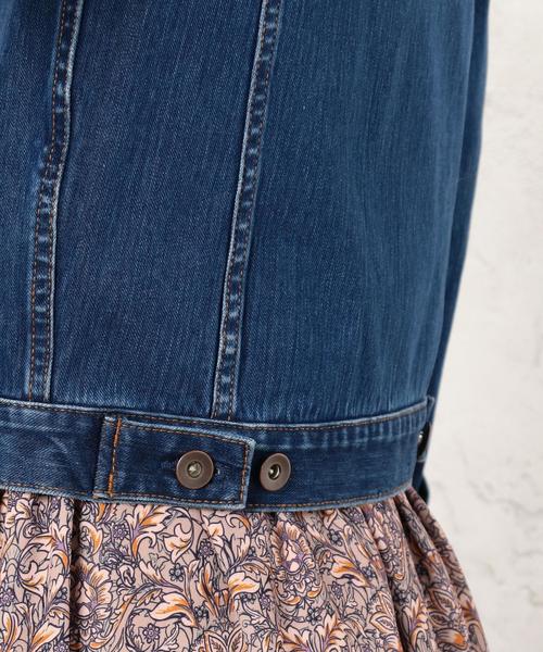 green label relaxing(グリーンレーベルリラクシング)の「CB FREE-LITCH Gジャン(デニムジャケット・レディース・ネイビー/ライトブルー・40/36/38)」の3枚目の写真