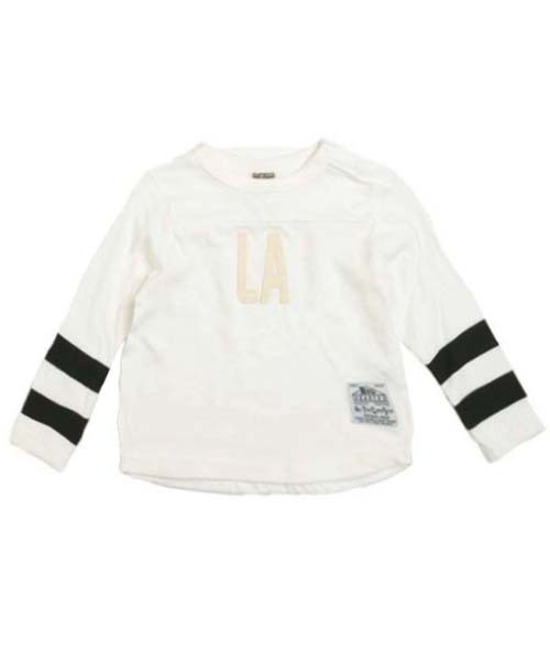 F.O.KIDS（エフオーキッズ）の「4色4柄フェルトワッペン長袖Tシャツ（Tシャツ/カットソー・キッズ・マスタード/グレー/オフホワイト/レッド・110/160/150/80/140/95/90/100/120/130）」の2枚目の写真