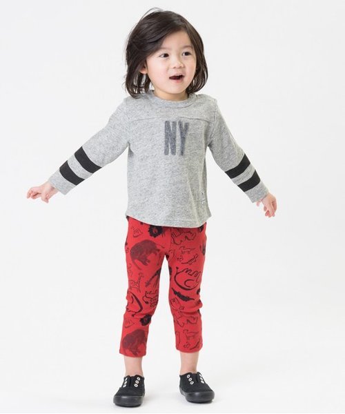 F.O.KIDS（エフオーキッズ）の「4色4柄フェルトワッペン長袖Tシャツ（Tシャツ/カットソー・キッズ・マスタード/グレー/オフホワイト/レッド・110/160/150/80/140/95/90/100/120/130）」の5枚目の写真